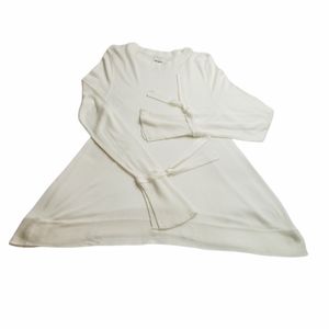 A New Day Women's Knit Over Size Long Sleeve Cream Women's Sweater Top Size Med